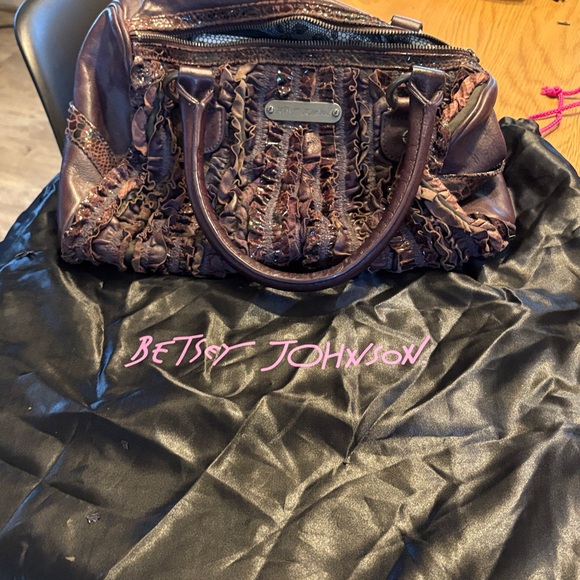 Betsey Johnson Purple Leather Handbag - Picture 9 of 9